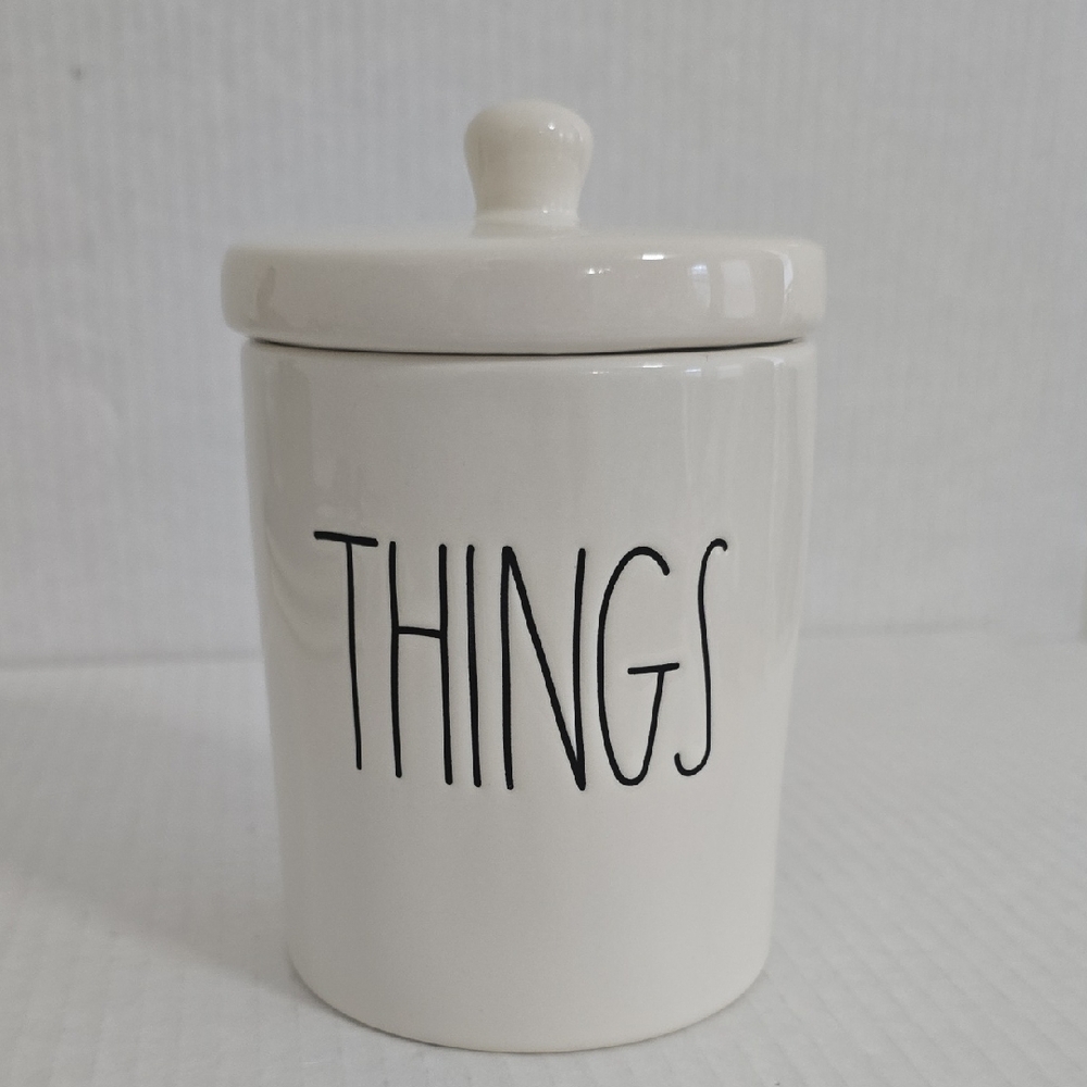 Rae Dunn Lidded White Storage Jar